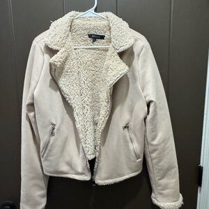 Stylish Beige Teddy Jacket